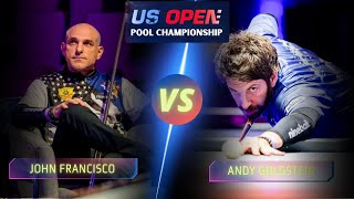 JOHN FRANCISCO VS ANDY GOLDSTEIN  2024 US OPEN POOL CHAMPIONSHIP billiards 9ballpool [upl. by Bluefield]