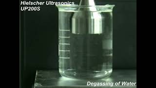 Ultrasonic Degassing and Defoaming of Water  200 Watts Sonicator [upl. by Medlin]