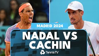 Rafael Nadal vs Pedro Cachin 3Hour Thriller  Madrid 2024 Match Highlights [upl. by Olathe]