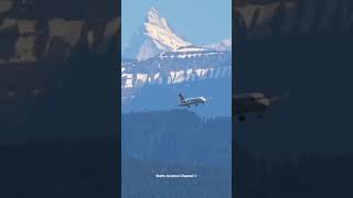 Landing with Spectacular View of the Swiss Alps [upl. by Refotsirk]