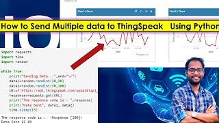 How to Send Multiple data to ThingSpeak Cloud Using Python  IoT Project using ThingSpeak [upl. by Giorgi]