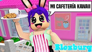 MI CAFETERÍA KAWAII  BLOXBURG  ROLEPLAY  SPEED BUILD [upl. by Dalpe]