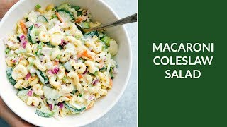 Macaroni Coleslaw Salad [upl. by Rolandson152]