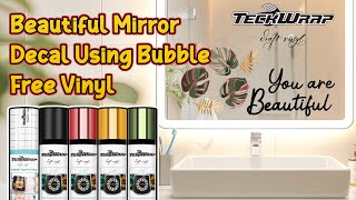 Bathroom Mirror Decal Using TeckWrap Adhesive Vinyl [upl. by Annorah786]