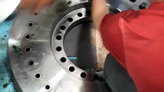 Vibration Damper Geislinger Dismantle used on Wartsila 8L32 [upl. by Nilekcaj]