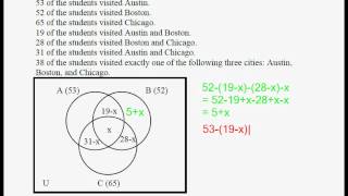 Venn Diagrams and Sets 07 [upl. by Rehtaeh]