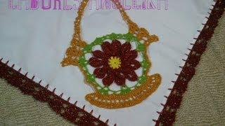 CANASTA TEJIDA A CROCHET PARA DECORAR SERVILLETAS  Labores Angélika [upl. by Enomar]