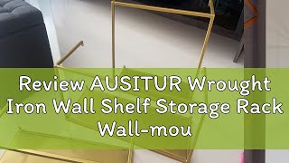 Review AUSITUR Wrought Iron Wall Shelf Storage Rack Wallmounted Bookshelf Living Room Background W [upl. by Ros]