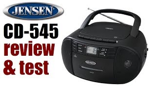 Jensen CD545 AMFMCDcassette portable stereo review amp test [upl. by Sutton]