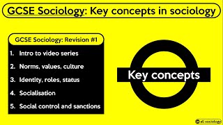 GCSE Sociology Revision from allsociology  Key concepts in Sociology Episode 1 [upl. by Urbai]