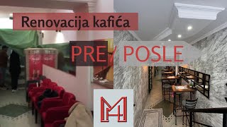 Uredjenje kafića uz pomoć dizajnera enterijera  Kako smo od suterena napravili sladak kafe bar [upl. by Dorthy]