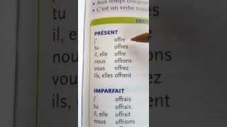 Le verbe offrir au présent de lindicatif maroc apprendrefrancais languefrancaise [upl. by Heyde966]