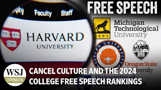 Cancel Culture and the 2024 College Free Speech Rankings  WSJ Opinion [upl. by Ojeillib]