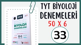 33 TYT Biyoloji Denemesi  Limit Yayınları [upl. by Akehsyt592]