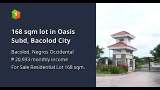 168 sqm lot in Oasis Subd Bacolod City [upl. by Samale]