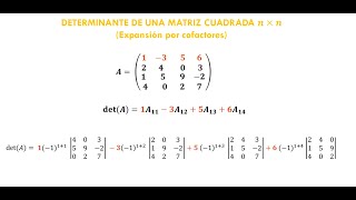 Determinante matriz 4x4 [upl. by Alric156]