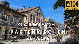 GarmischPartenkirchen Germany 4K 60fps walking tour  exploring the historic city center [upl. by Luther]