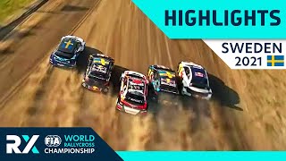 World RX Qualifying  World RX of Sweden  Rallycross Highlights from Höljes [upl. by Eerahc]