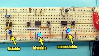 555 Timer Monostable Multivibrator [upl. by Githens]