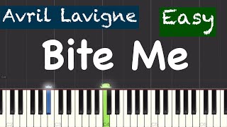 Avril Lavigne  Bite Me Piano Tutorial  Easy [upl. by Kerekes513]