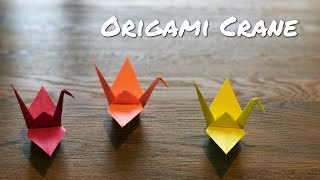 How to make an origami crane  simple paper crane tutorial [upl. by Blaseio577]