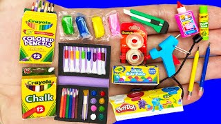 26 DIY MINIATURE SCHOOL SUPPLIES COLLECTION REALISTIC HACKS AND CRAFTS FOR BARBIE DOLLHOUSE [upl. by Tannie]