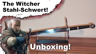 UNBOXING The Witcher StahlSchwert 🗡️ Einfach nur grins  Deutsch [upl. by Lamhaj]