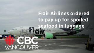 Flair Airlines on the hook for spoiled seafood smallclaims court says [upl. by Nwatna]