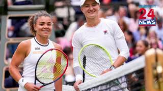 Czech Barbora Krejcikova wins the Wimbledon women’s title beating Italy’s Jasmine Paolini in 3 sets [upl. by Annoek495]