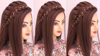 Simple Twist Hairstyles l Easy Open Hairstyles l Front variation l Wedding Hairstyles Kashees [upl. by Solrac]