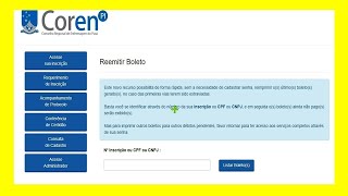 COMO GERAR O BOLETO DE ANUIDADE COREN PIAUÍ [upl. by Aiek]
