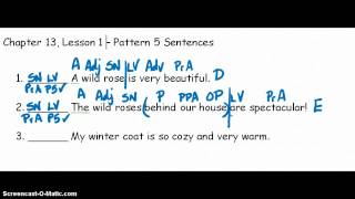 Pattern Five Sentences [upl. by Notserc]