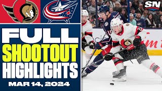 Ottawa Senators at Columbus Blue Jackets  FULL Shootout Highlights  March 14 2024 [upl. by Hajan]