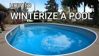 How to Winterize a Pool Closing a Pool for Beginners Closing a Pool for Winter Draining your Pool [upl. by Buckels893]