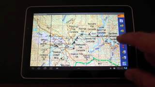 OziExplorer Off Road Android Demo video Off Road Australian maps on Micro SD Samsung Galaxy Tablet [upl. by Hopkins]