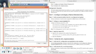 7217 Packet Tracer Configuring Named Standard IPv4 ACLs 92111 Configuring Named Standard ACLs [upl. by Donegan]