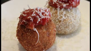 Elises Eats  Ep 9 Arancini Balls [upl. by Neerac]