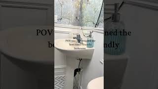 Renter friendly bathroom makeover￼apartmentmakeover diy bathroomupgrade [upl. by Donegan]