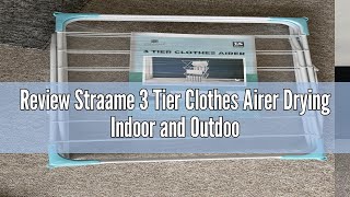 Review Straame 3 Tier Clothes Airer Drying Indoor and Outdoor Laundry Rack with NonSlip Feet and Co [upl. by Savitt]