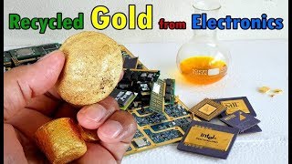 Tips to recycle gold from ewaste devices Connectors circuit boards computer parts [upl. by Jeffy]