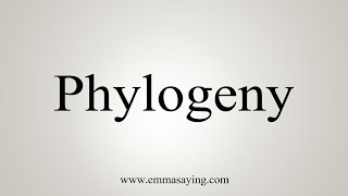 How To Say Phylogeny [upl. by Ganley]