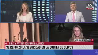 La primera noche de Milei y Fátima Florez en la Quinta de Olivos [upl. by Itaws]