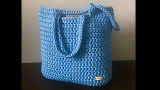 Crochet Tote Bag  Beginner Friendly [upl. by Spatz]