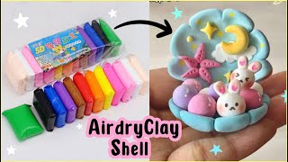 How to make a cute shell with Airdry Clay ☺️💕 [upl. by Sorazal514]