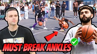 The Professor amp DFriga 2v2 vs HOSTILE Hoopers Venice Beach [upl. by Rivkah]