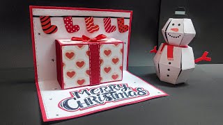 Handmade Christmas Pop Up Card Ideas  DIY Christmas Card  How To Make Christmas Greeting Card [upl. by Latsryk]