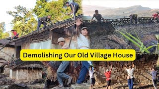 Traditional Village House Demolition  Nagaland India [upl. by Bunnie]