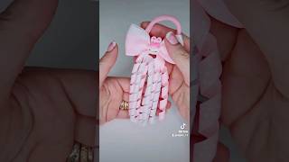 DIY korker hair bow tutorialEaster Bunny hairbow 🐰🎀diyhairbows youtubeshorts diy easterbunny [upl. by Papke]