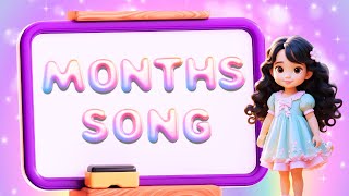 12 Months Song  Kids Song for Learning the Months  LittleVibes TV [upl. by Ymmak]