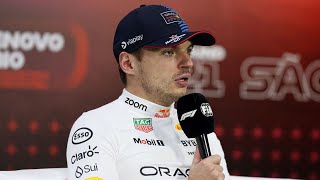 Max Verstappen calls out British media in press conference after winning Brazilian GP [upl. by Louth]